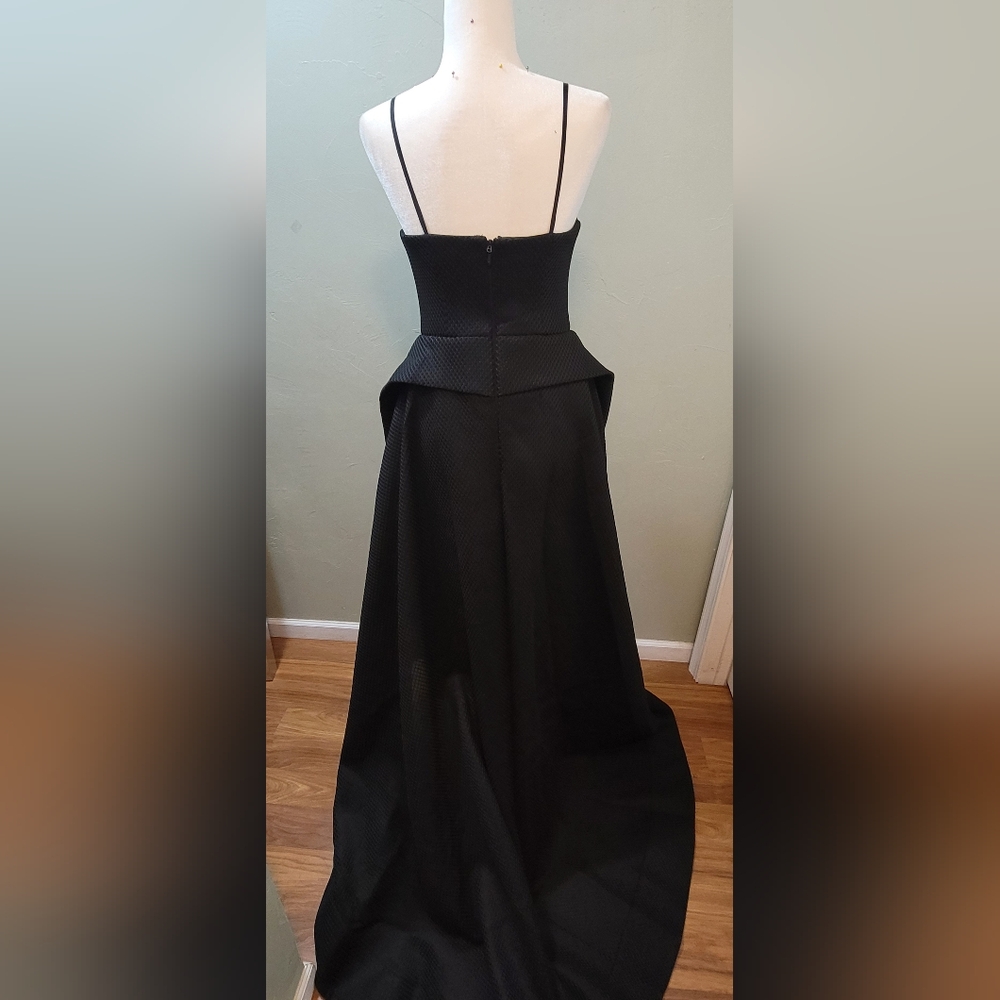 Bariano Black Walk-thru Dress with Spaghetti Straps - Picture 4 of 6